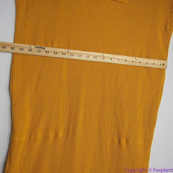 NEW Free People‎ beach 100% cotton gold/yellow Ryan midi dress, M - Picture 7 of 16